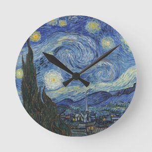 Vincent van Gogh The Starry Night, June 1889 Round Clock