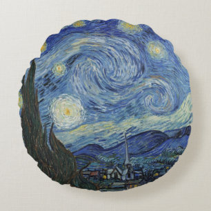 Vincent van Gogh The Starry Night, June 1889 Round Cushion