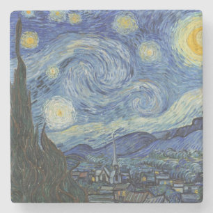 Vincent van Gogh   The Starry Night, June 1889 Stone Coaster