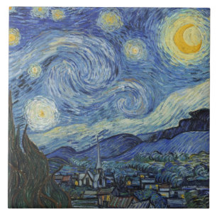 Vincent van Gogh   The Starry Night, June 1889 Tile