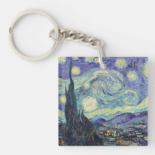 Vincent Van Gogh The Starry Night  Key Ring