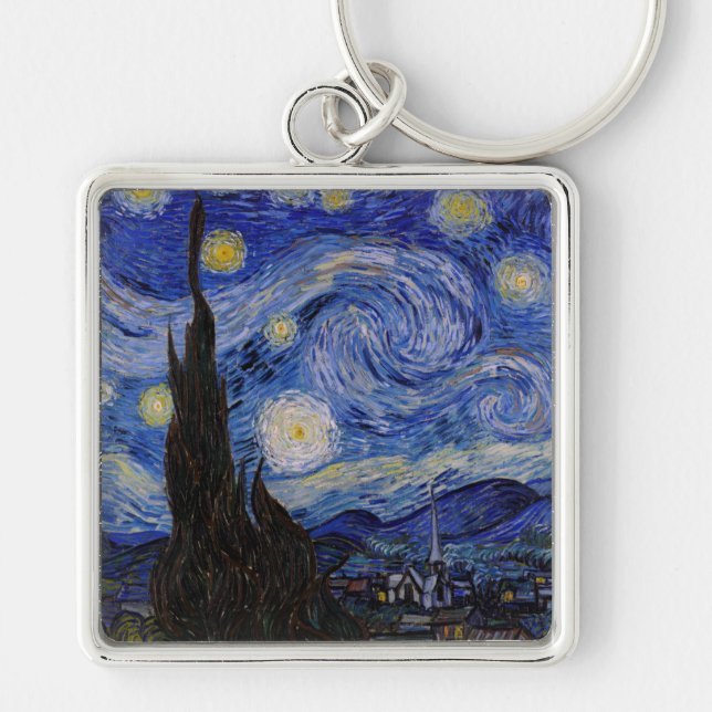 Vincent Van Gogh - The Starry night Key Ring (Front)