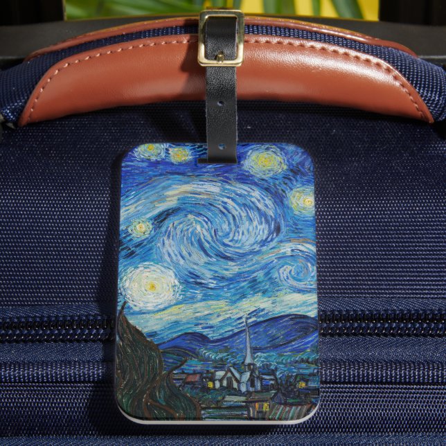 Vincent Van Gogh The Starry Night Luggage Tag (Front Insitu 2)