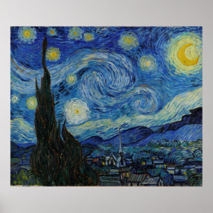 Vincent van Gogh - The Starry Night   Masterpiece Poster