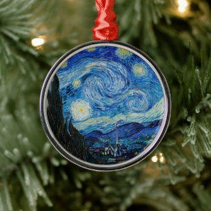 Vincent Van Gogh The Starry Night Metal Tree Decoration