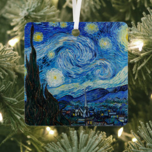 Vincent Van Gogh The Starry Night Metal Tree Decoration