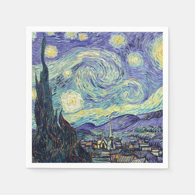 Vincent Van Gogh The Starry Night   Napkin (Front)