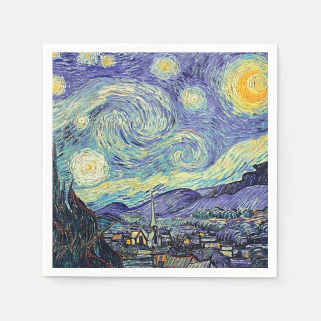 Vincent Van Gogh/ The Starry Night    Napkin (Front)