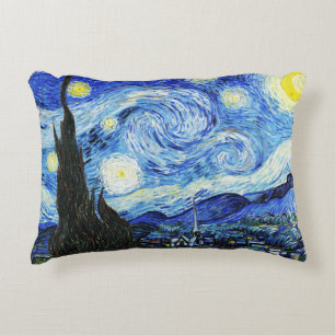 Vincent Van Gogh, The Starry Night painting Decorative Cushion