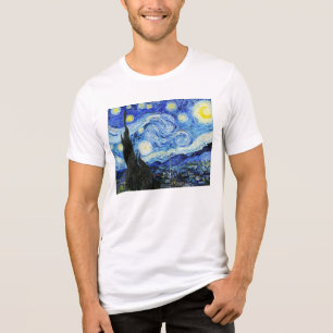 Vincent Van Gogh, The Starry Night painting Tri-Blend Shirt