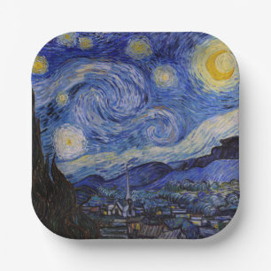 Vincent Van Gogh - The Starry night Paper Plate