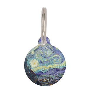 Vincent Van Gogh The Starry Night Pet Tag