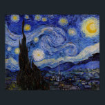 Vincent Van Gogh - The Starry night Poster<br><div class="desc">The Starry Night / La nuit etoilee - Vincent Van Gogh in 1889</div>