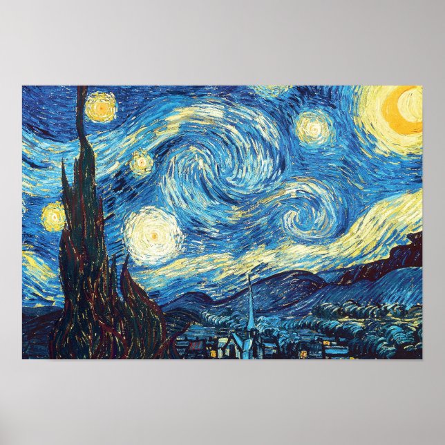 Vincent Van Gogh, The Starry Night Poster (Front)