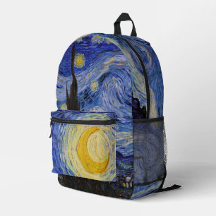 Vincent Van Gogh - The Starry night Printed Backpack