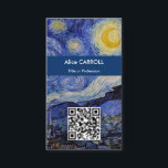 Vincent Van Gogh - The Starry Night - QR Code Business Card<br><div class="desc">The Starry Night / La nuit etoilee - Vincent Van Gogh in 1889</div>