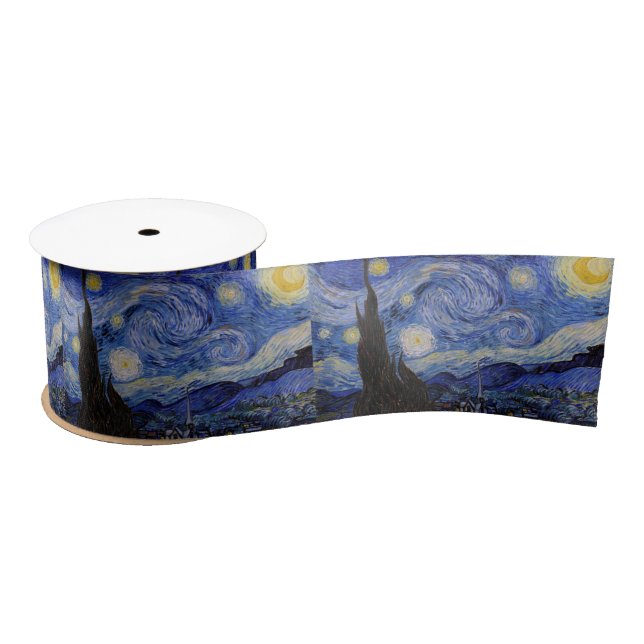 Vincent Van Gogh - The Starry night Satin Ribbon (Spool)
