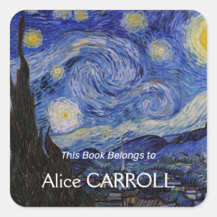 Vincent Van Gogh - The Starry night Square Sticker