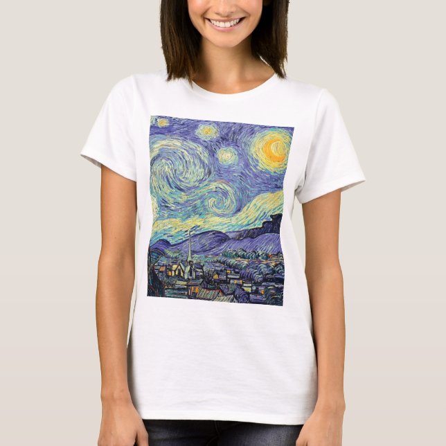 Vincent Van Gogh The Starry Night   T-Shirt (Front)
