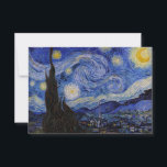 Vincent Van Gogh - The Starry night Thank You Card<br><div class="desc">The Starry Night / La nuit etoilee - Vincent Van Gogh in 1889</div>