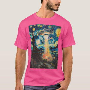 Vincent Van Gogh - The Starry Night Ufo Invasion A T-Shirt