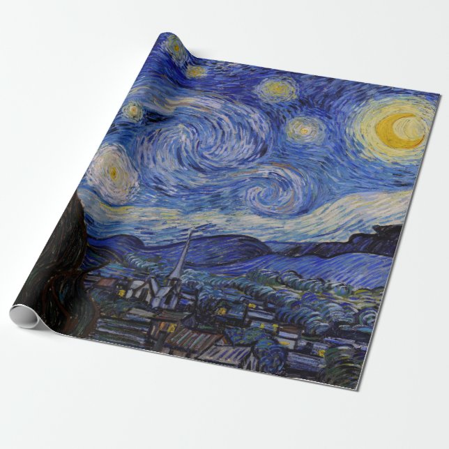 Vincent Van Gogh - The Starry night Wrapping Paper (Unrolled)