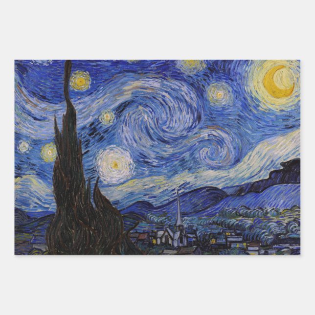 Vincent Van Gogh - The Starry night Wrapping Paper Sheet (Front)