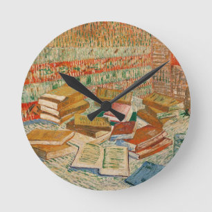 Vincent van Gogh The Yellow Books, 1887 Round Clock