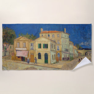 Vincent van Gogh - The Yellow House / The Street Beach Towel