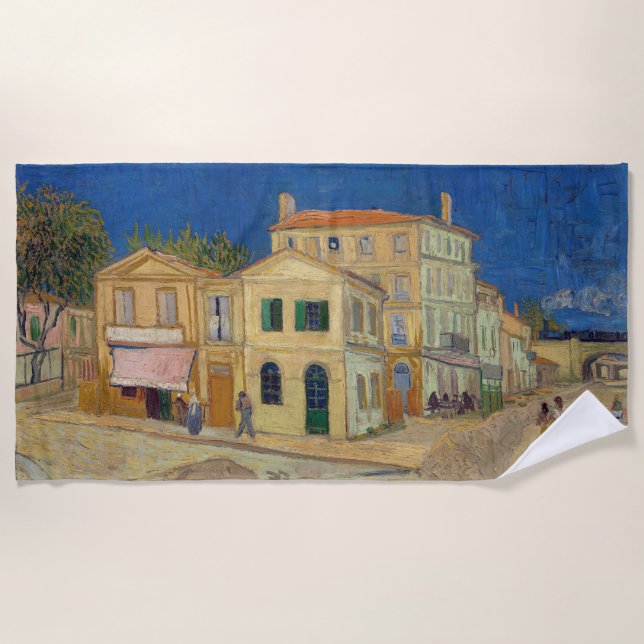 Vincent van Gogh - The Yellow House / The Street Beach Towel (Front)