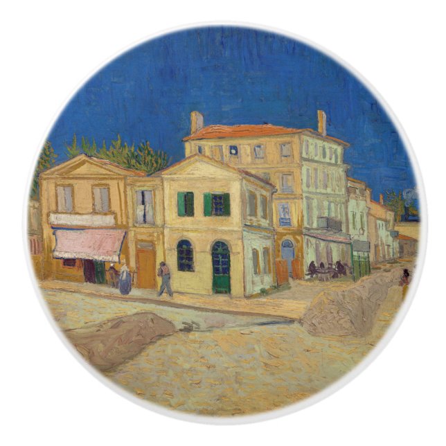 Vincent van Gogh - The Yellow House / The Street Ceramic Knob (Front)