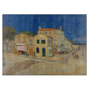 Vincent van Gogh - The Yellow House / The Street Cutting Board