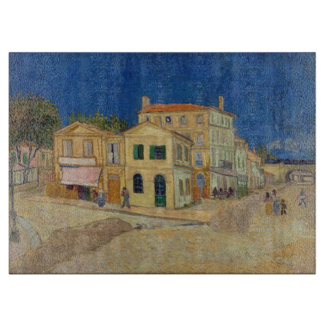 Vincent van Gogh - The Yellow House / The Street Cutting Board (Front)