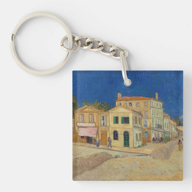 Vincent van Gogh - The Yellow House / The Street Key Ring (Front)