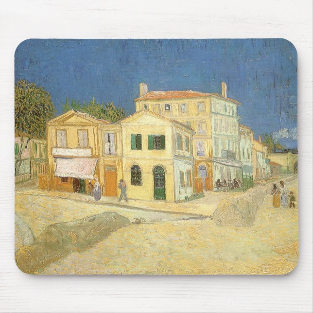 Vincent van Gogh - The Yellow House (The Street) Mouse Mat (Front)