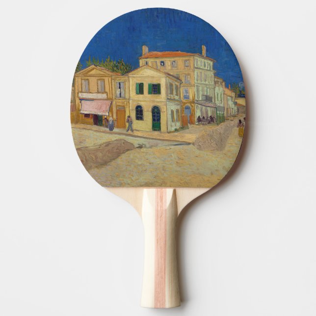 Vincent van Gogh - The Yellow House / The Street Ping Pong Paddle (Front)