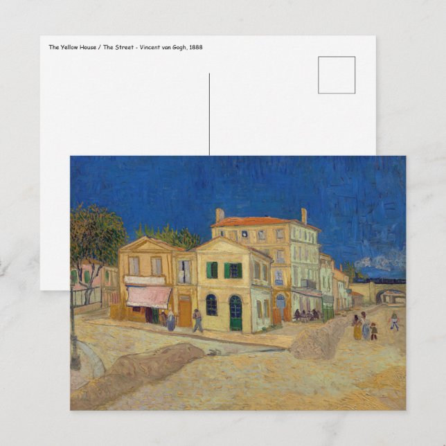 Vincent van Gogh - The Yellow House / The Street Postcard (Front/Back)