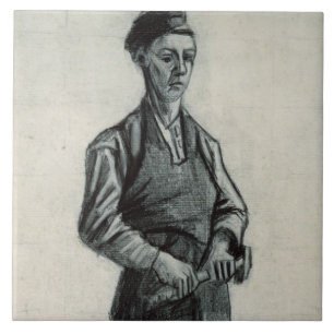 Vincent van Gogh   The Young Blacksmith, 1882 Tile