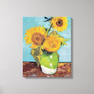 Vincent Van Gogh - Three Sunflowers in a Vase Canvas Print