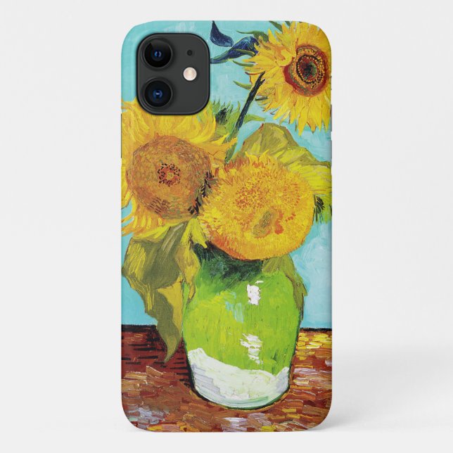 Vincent Van Gogh Three Sunflowers In a Vase Case-Mate iPhone Case (Back)