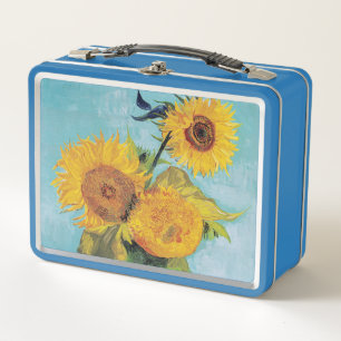 Vincent Van Gogh - Three Sunflowers in a Vase Metal Lunch Box