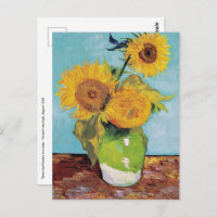 Vincent Van Gogh - Three Sunflowers in a Vase