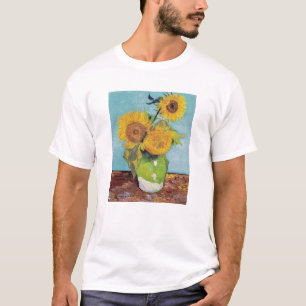 Vincent Van Gogh - Three Sunflowers in a Vase T-Shirt