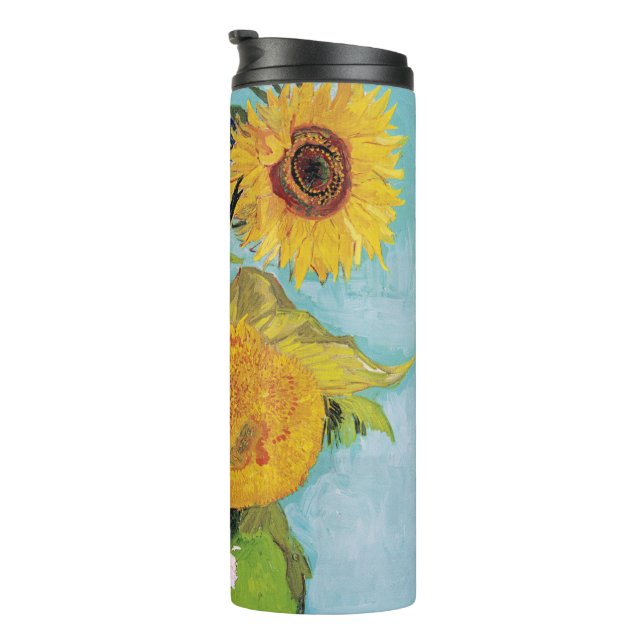 Vincent Van Gogh - Three Sunflowers in a Vase Thermal Tumbler (Rotated Right)