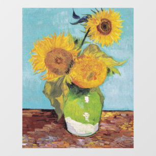 Vincent Van Gogh - Three Sunflowers in a Vase Window Cling
