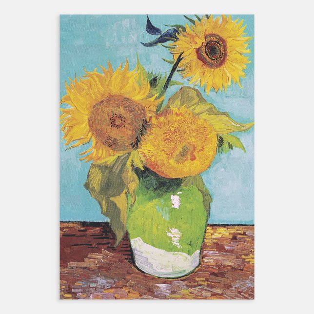 Vincent Van Gogh - Three Sunflowers in a Vase Wrapping Paper Sheet (Creator Uploaded)