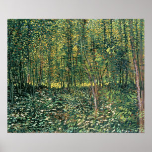 Vincent van Gogh Trees and Undergrowth, 1887 Poster