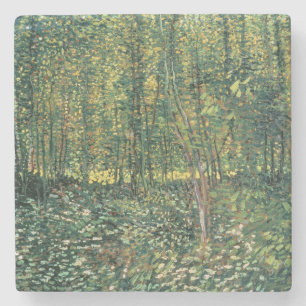 Vincent van Gogh Trees and Undergrowth, 1887 Stone Coaster