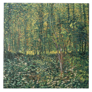 Vincent van Gogh Trees and Undergrowth, 1887 Tile