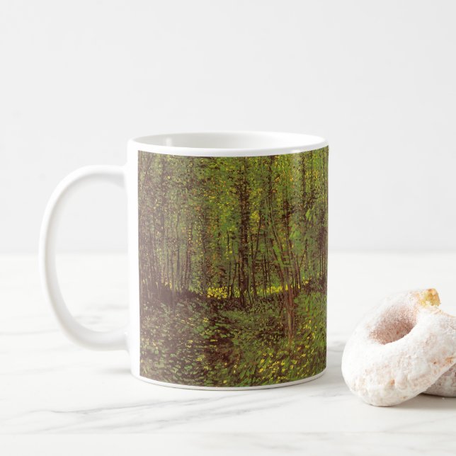 Vincent van Gogh - Trees and Undergrowth Coffee Mug (With Donut)